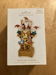 Hallmark Christmas Ornament "Santa's Jolly Workshop" 2009 Sound Light Untested - Picture 1 of 7
