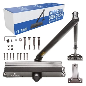 Commercial Door Closer Heavy Duty (Black) - Automatic Door Closer - UL Listed... - Picture 1 of 8