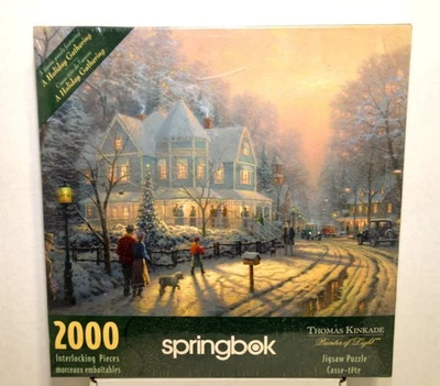 Springbok 2000 Piece Jigsaw Puzzle – “A Holiday Gathering by Thomas Kinkade” - Image 1 of 4