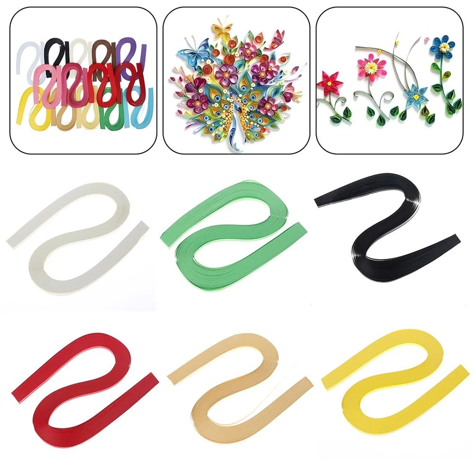 Paper Quilting Strip DIY Strips DIY Paper Craft Dark Green Paper White - Image 1 of 4