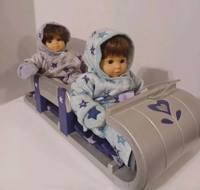 2003 American Girl Doll Toboggan for two Sled,and Bitty Baby Twins retired rare - Image 1 of 4