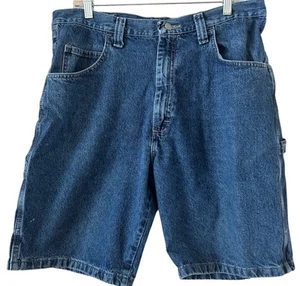 Wrangler Shorts Herren 36 blau Denim Jeans Baggy Carpenter Skater 36x10 Punkte - Bild 1 von 12