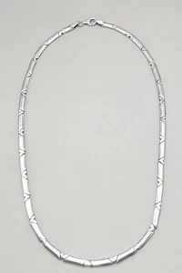 Massive 925er Silberkette 90er Jahre | beidseitig tragbar | 43,3 cm | 32,56 g - Bild 1 von 6