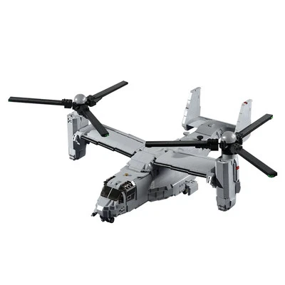 CV-22 Osprey Tiltrotor Building Blocks Set Bell Boeings V-22 Ospre Aircraft Toys - Image 1 of 4