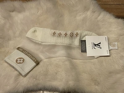 Calcetines al tobillo Louis Vuitton marfil con media malla ~ Nuevos Foto 1 de 4