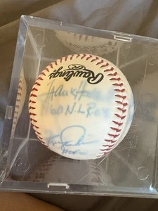 DAVEY JOHNSON 1986 WS CHAMP NY METS SIGNED Baseball Ferguson Jenkins Cubs - Picture 1 of 7