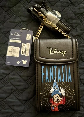 Bolso Bandolera para Teléfono Disney Fantasia Sorcerer Mickey - Negro Bordado Foto 1 de 4