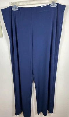 JM Collection Pants Wide Leg Comfort Waistband Knit Pull On Women’s XL Blue NEW - Image 1 of 4