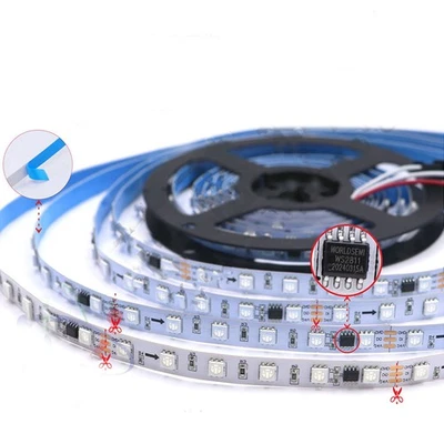 5/20M WS2811 LED Light Strip 24V WS2811 Addressable Digital Home Ambient Light - Image 1 of 4