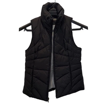Kenneth Cole Reaction Black Quilted Down Puffer Vest Full Zip Pockets Women's S - Image 1 of 4