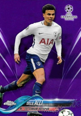2017 Topps Champions League Chrome Dele Alli Tottenham Purple Refractor /250 - Image 1 of 3