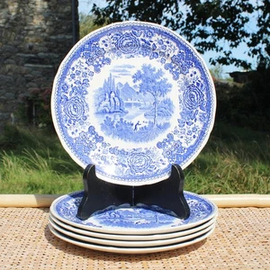 Set de 5 anciennes assiettes plates Villeroy & Boch modèle Burgenland ø 21 cm - Picture 1 of 3