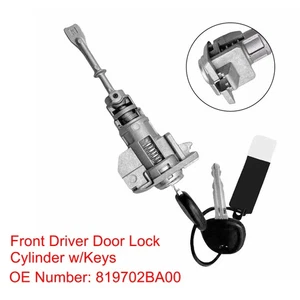 Front Left Door Lock Cylinder W/2 Keys 81970-2BA00 For Hyundai Santa Fe2007-10 - Picture 1 of 8