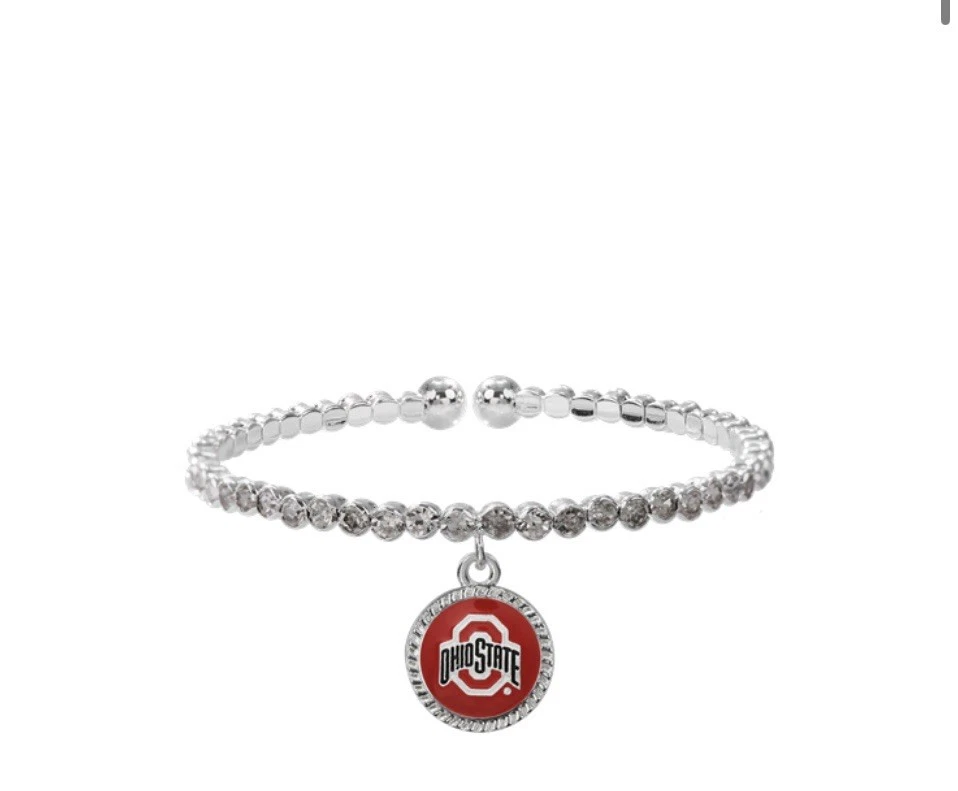 New Ohio State Buckeyes Women's Breeze Dangle Cuff Bracelet, NCAA - Image 1 of 1