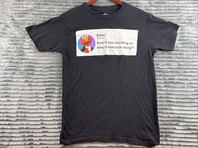 Sesame Street Elmo's Just Checking In T-shirt Adult Size Medium Short Sleeve Top - Image 1 of 4
