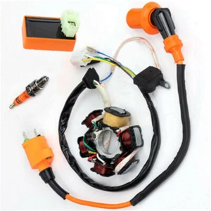 Magneto Stator Ignition Coil CDI Spark Plug For 49cc GY6 Engine Scooters ATV - Foto 1 di 8
