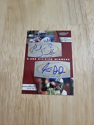 2008 Sage PAUL SMITH KEVIN SMITH C-USA Division Winners Dual Autograph #A-46 RC - Image 1 of 4