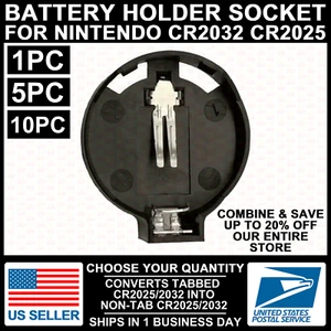 CR2032/CR2025 Round Button Coin Cell Battery Socket Holder Case 3V PCB Mount - Picture 1 of 11