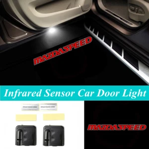 2Pcs LED Red MAZDASPEED Car Door Projector Shadow Light for 2 3 5 6 CX5 RX7 MX5 - Picture 1 of 10