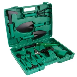 Garden Tool Set with Case Hand Digging Fork Dutch Hoe Claw Shovel - Picture 1 of 10