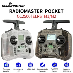 RADIOMASTER Pocket Hall Gimbal Transmitter ELRS/CC2500 Remote Control Portable - Picture 1 of 37
