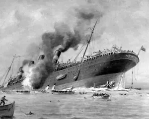 8x10 Druck Cunard Line RMS Lusitania British Ocean Liner Sank in 1915 #5871 - Bild 1 von 1
