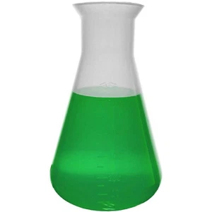 500ml Erlenmeyer Flask, Polypropylene, No Cap, Molded Graduations (Case of 36) - Picture 1 of 1
