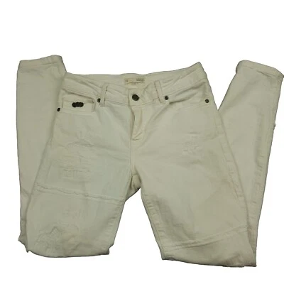 Jeans Odd Molly para mujer 28 porcelana clara blanco simple jean desgastado Foto 1 de 4