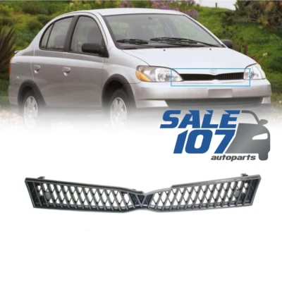 Parrilla superior delantera para Toyota Echo 2000-2002 capó parrilla nido de abeja negra de fábrica Foto 1 de 4