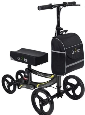Ousite Knee Walker #WB-2201 With Shock Absorber Adjustable Height (black) - Image 1 of 4