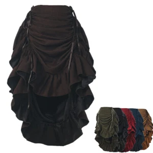 Damen Gothic Rock Steampunk Rock Victorian Hi-Low Rock Renaissance Pirat - Bild 1 von 26