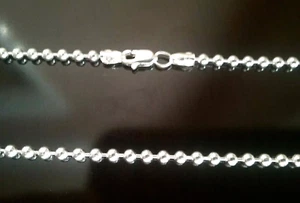 Erick's Sterling Silver 21 in. Long Beaded Chain Taxco.925 - Picture 1 of 8