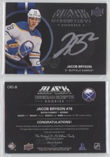 2021-22 SPx UD Black Obsidian Scripts Jacob Bryson #ORS-JB Rookie Auto RC