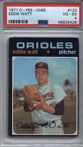 1971 OPC O-Pee-Chee #122 Eddie Watt Baltimore Orioles PSA 4 VG-EX - Picture 1 of 2