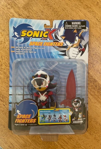 Sonic X Space Fighters Shadow Action Figure Toy Island Toys R Us Light NIB RARE Cover