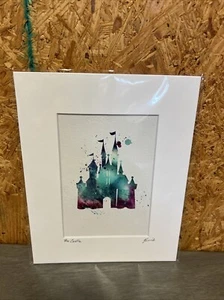 Disney Castle Matted Wall Art Print By Kenrick - Picture 1 of 2