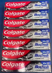 7 Pack Colgate Toothpaste Max Fresh Charcoal Mint 42 Oz BB: 12/24 - Picture 1 of 3