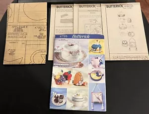 UNCUT Butterick 4795 Primrose Cottage Cake Teapot Pin Cushion Pattern - Picture 1 of 2