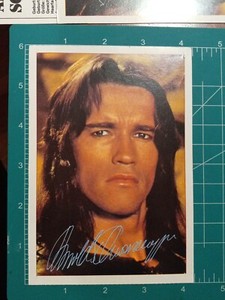 1982 BRAVO MAGAZINE INSERT Arnold Schwarzenegger Conan Card