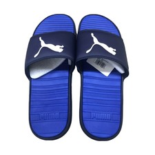 puma blue slides