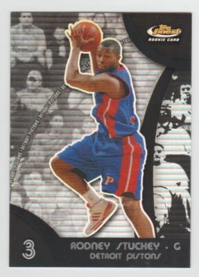 RODNEY STUCKEY 2007-08 Topps Finest BLACK REFRACTOR Rookie Card #99 SP RC #11/75 - Image 1 of 2
