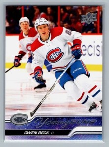 2023-24 Upper Deck Hockey Series 1 YOUNG GUNS Owen Beck #214 ROOKIE RC Habs