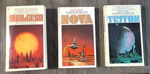 Samuel R Delany GALAXIES Book Set 1970s Bantam Books - Vintage Rare Set - Foto 1 di 16