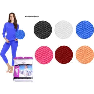 Therma Tek Womens Thermal Underwear 100% Cotton Long Johns 2 PC Top & Bottom Set - Picture 1 of 43