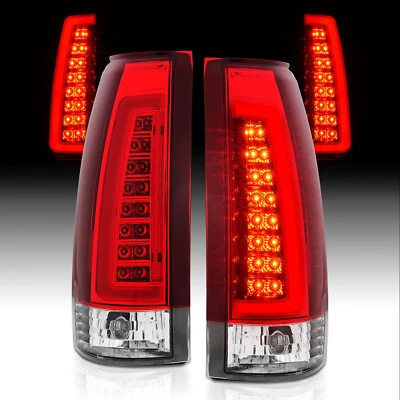 1988-99 C-Bar LED Red Taillight Set for Chevy/GMC C10 C/K Silverado Tahoe Sierra - Image 1 of 4