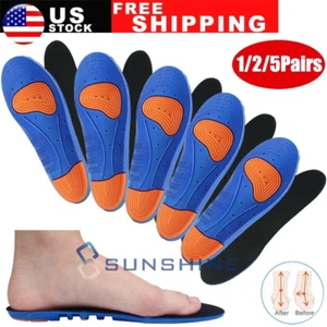 Orthopedic Insoles Supersoft For Work Boot Shoe Inserts Feet Shock Absorption - Picture 1 of 22