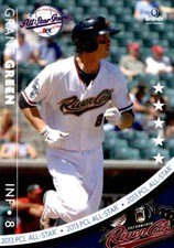 2013 Pacific Coast League All-Stars Brandt #12 Grant Green Anaheim California CA