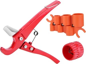 Tubing Cutter 1/8" to 1-3/8" for Pipe Copper PVC with Extra Blade and Reamer, De - Picture 1 of 5