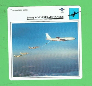 #D321. WARPLANE COLLECTOR CARD - BOEING KC - 135 STRATOTANKER - Picture 1 of 1