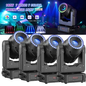 Zoom LED 180W Cabezal Móvil Rayo de Luz GOBO Escenario DMX Halloween DJ Show Iluminación - Imagen 1 de 18